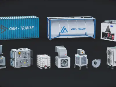  Industrial Props Collection GameReady LODs 