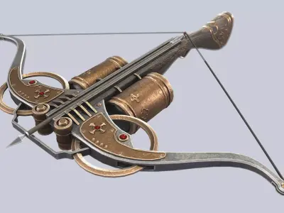 Vampire hunter weapon Low-poly 3D model