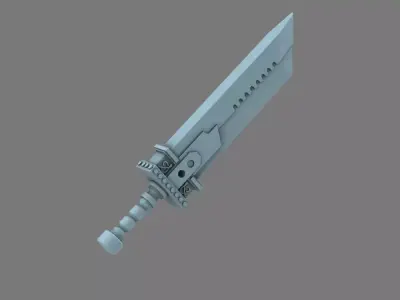 Space Knights Fantasy Cloud Sword NOHAND 3D print model