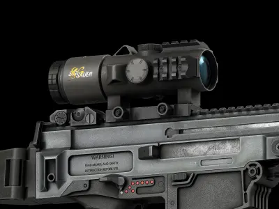 Scope Sig Sauer Bravo5 5x30 Low-poly 3D model