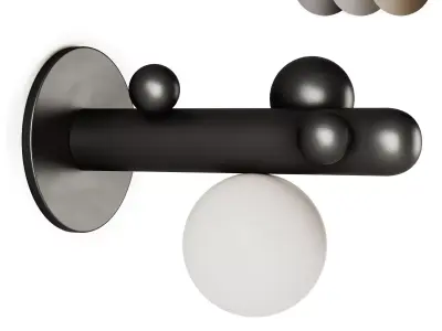 Lunar Wall Lamp by Babich studio 3D model