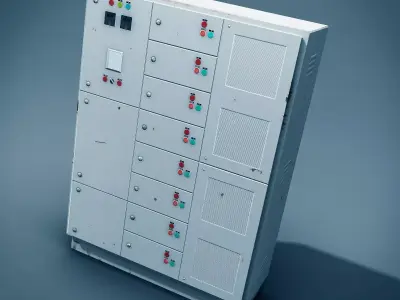 Industrial Unit Low-poly 3D model