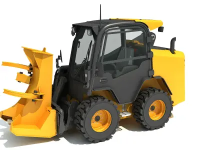 Skid Steer Loader Tree Cutter 3D model
