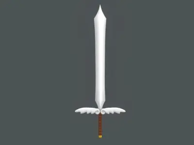3D winged sword 3D model