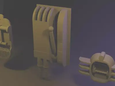 industrial switches Low-poly 3D model