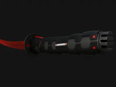 Catana knife Low-poly 3D model