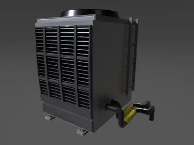 Rooftop Air Conditioner  Low-poly 3D model