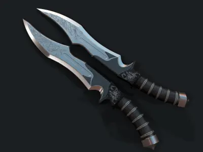 Hunting Knife HQ v2 Low-poly 3D model