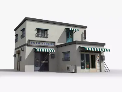 Japanese House x1 Low-poly 3D model