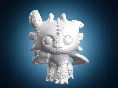 Toothless Night Fury Dragon Miniature 3D print model