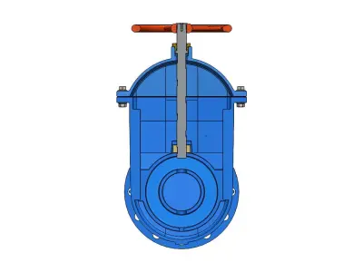 Industrial Gate Valve 3D model