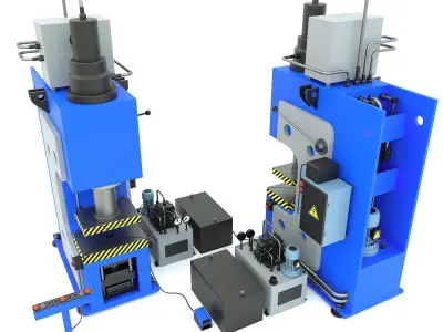 Industrial machine tool hydraulic press PYE250A 3D model