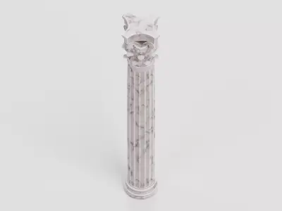 Corinthian Column V1 - Ornate Classical Pillar 3D model