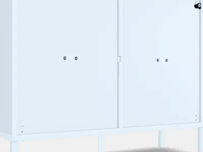 KALKNAS Cabinet with sliding doors Low-poly 3D model purchase