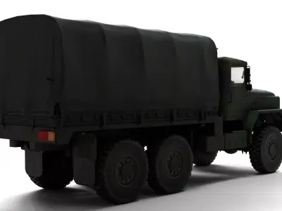 1982 Am General M939 3 Rigged Military Truck 3D Model  3D model