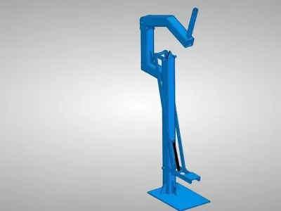 Coconut Dehusker Foot Operated 3D model