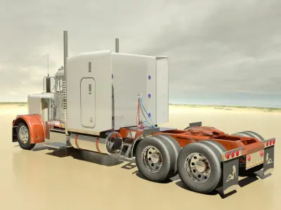 379 Conventional Semi Truck 3D model