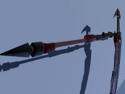 Sci-Fi Scythe Weapon PBR low-poly Free low-poly 3D model