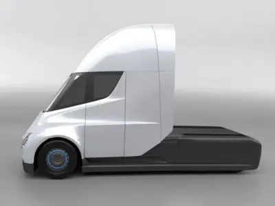 Tesla electric semi truck redesign 3D model
