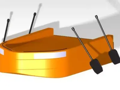 The Little Whale is Resque Boat Low-poly 3D model