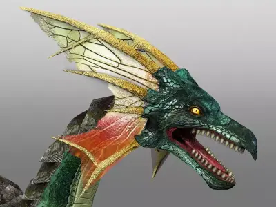 Fantasy Dinosaur Low-poly 3D model