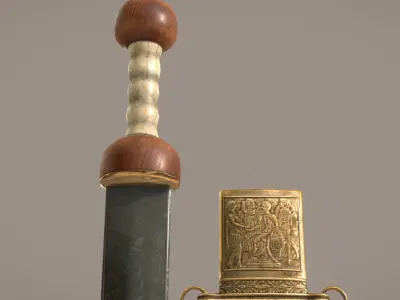 Sword of Tiberius Free low-poly 3D model