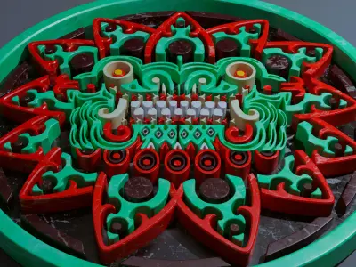 Aztec medallion 3D model