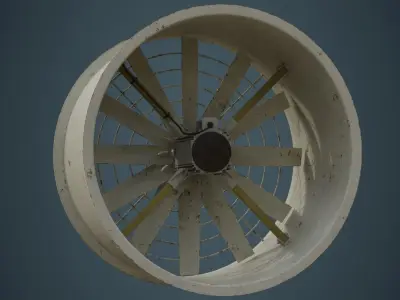 Industrial Fan 2B Low-poly 3D model