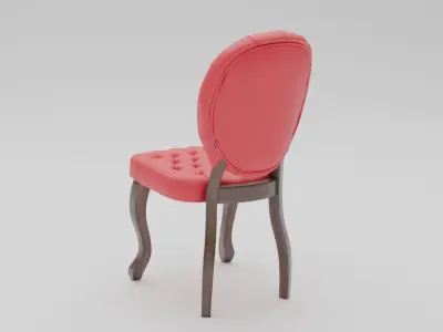 Antique Chair Low-poly 3D model