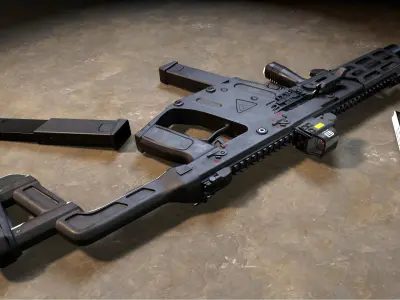 Kriss Vector Submachine Gun Low-poly 3D model