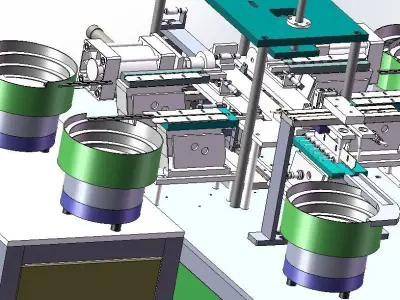 Printer accessories bearing automatic assembly machine 3D model