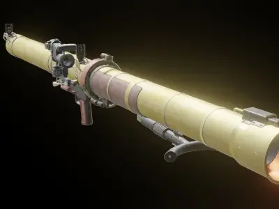 RPG 29 Rocket Launcher 3d model Low-poly 3D model