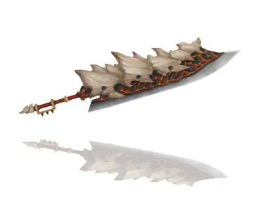 Volcano King Sword Low-poly 3D model