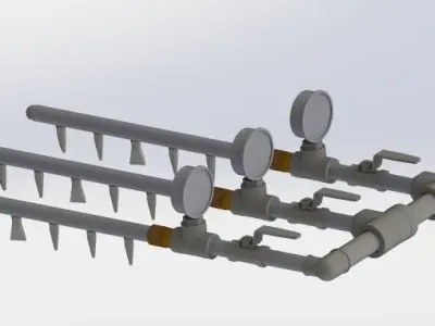High pressure nozzle 3D model