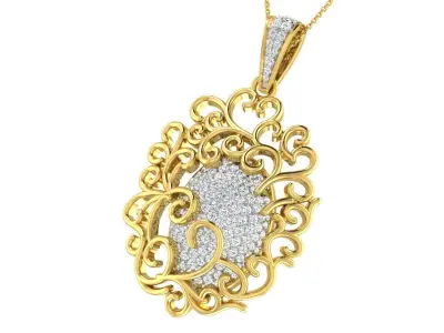small detail work earring pendent set 3D print model