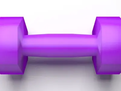 Fixed-weight dumbbell 3 kg 3D model