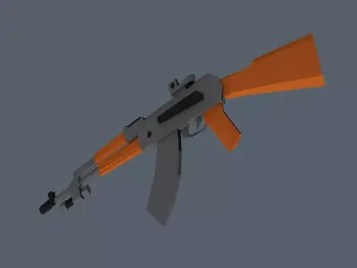 AK47 GUN Low-poly 3D model
