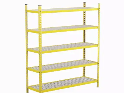 Iron Shelf 03 Low-poly 3D model