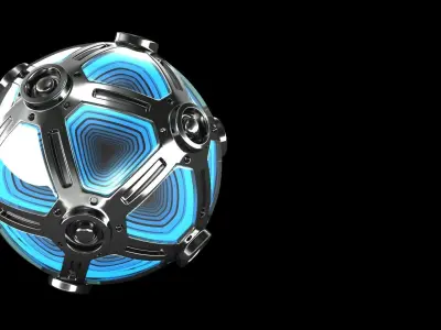 Metal Sphere Lamp 3D model