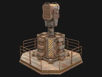 Rusty Turret-1-V1 3D model
