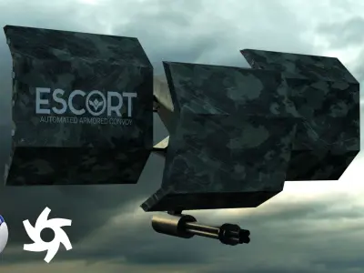 Futuristic Military Drone Low-poly 3D model by DavidUtero