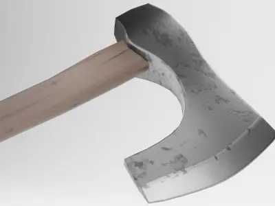 Game-Ready PBR Axe Low-poly 3D model