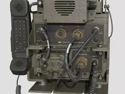 Military radiostation PRC-2082 Low-poly 3D model