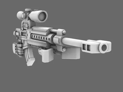 Space Knights AR Style Sniper Rifle RIGHT 3D print model