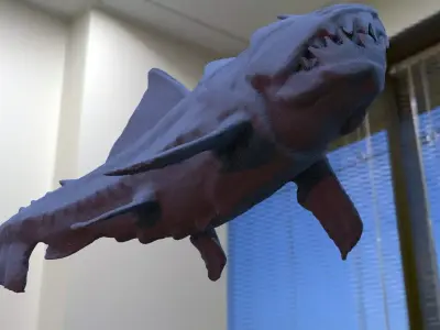 Shark catfish Hybrid Sea monster 3D model
