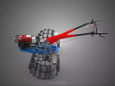 WALK BEHIND TRACTOR DOUBLE TREAD LONG WIDE TRACK CAGE WHEEL TIRE 3D model