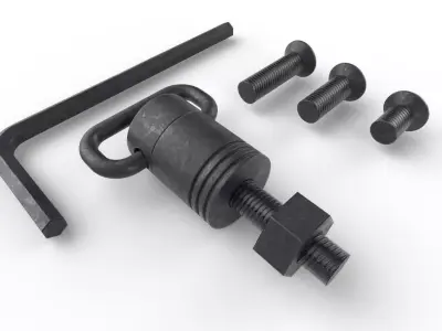 Gun Part2 Sling Sviwels Low-poly 3D model