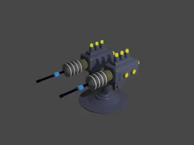 Laser Cannon Turret 3D model