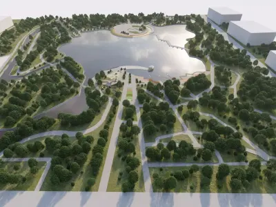 public park-Private Park Landscape 3D model 2