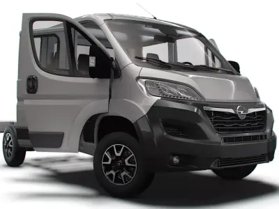 Opel Movano Chassis Truck CrCab 3450WB HQInterior 2023 3D model